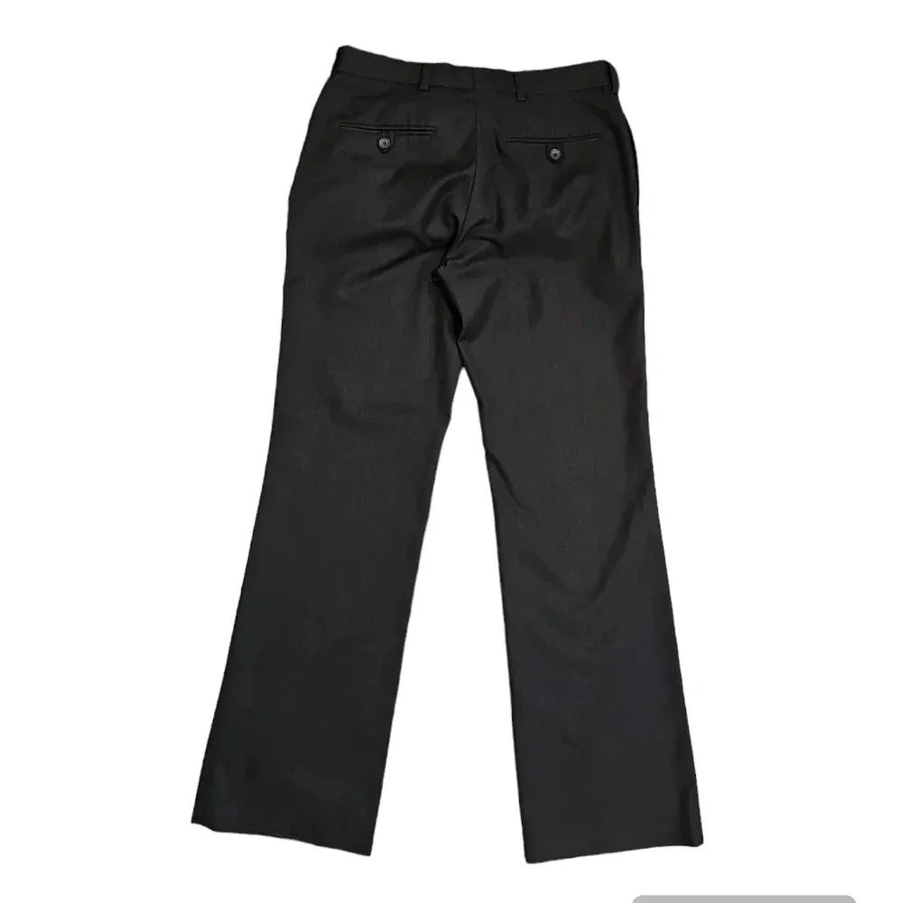 Industrie Mens 30x32 Dress Pants Dark Brown Pinstripe Straight Leg Workwear - Picture 8 of 8
